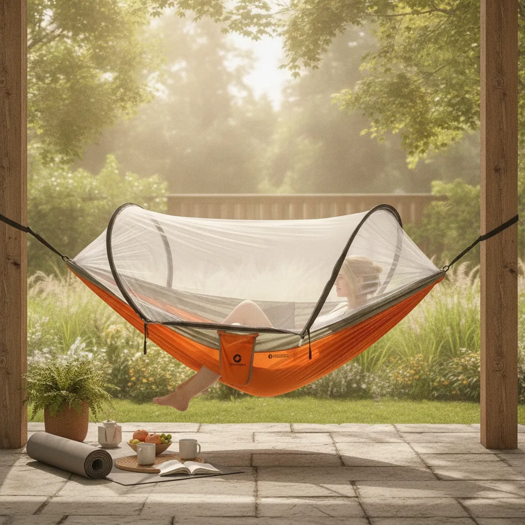 Camping Hammock With Mosquito Net image
